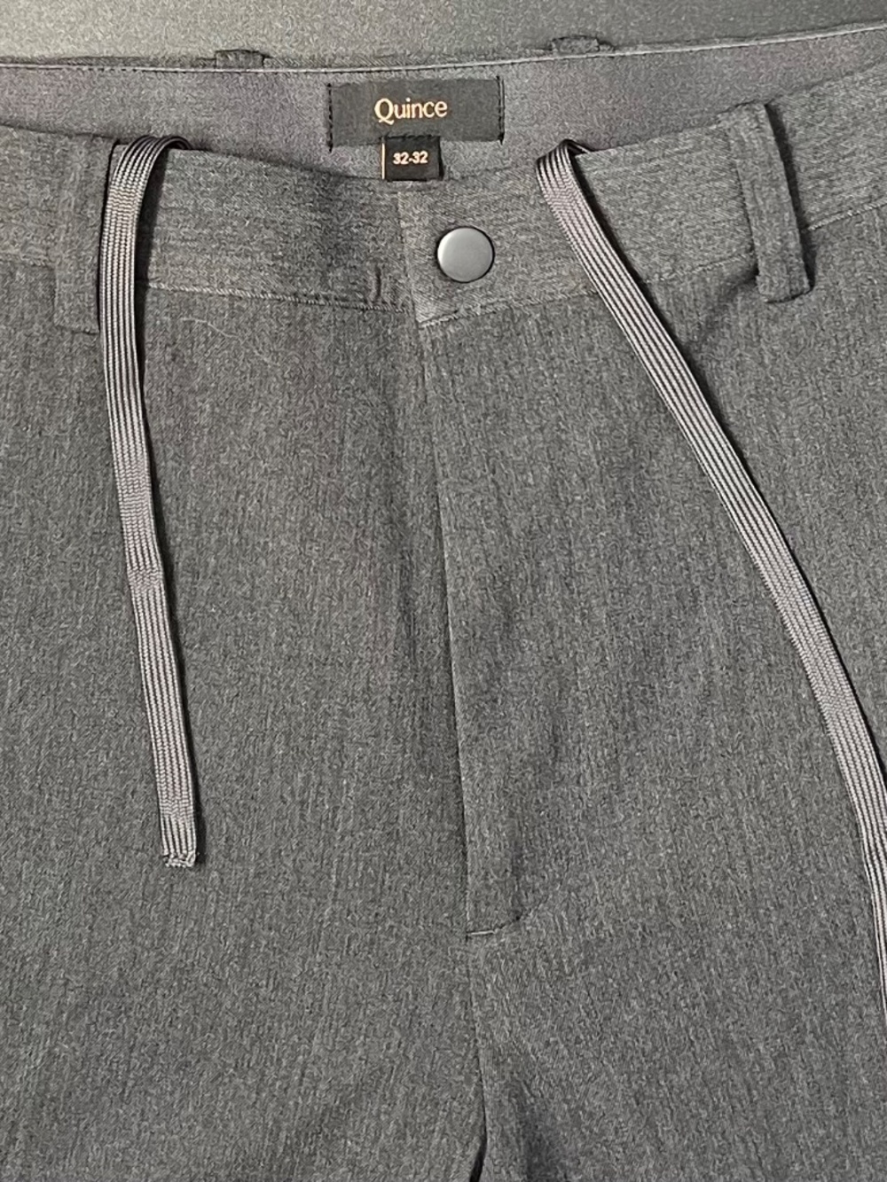 Quince 24/7 Smart Tech Chino Pants Men 32x32 Gray Ultra Stretch Drawstring - Picture 5 of 13